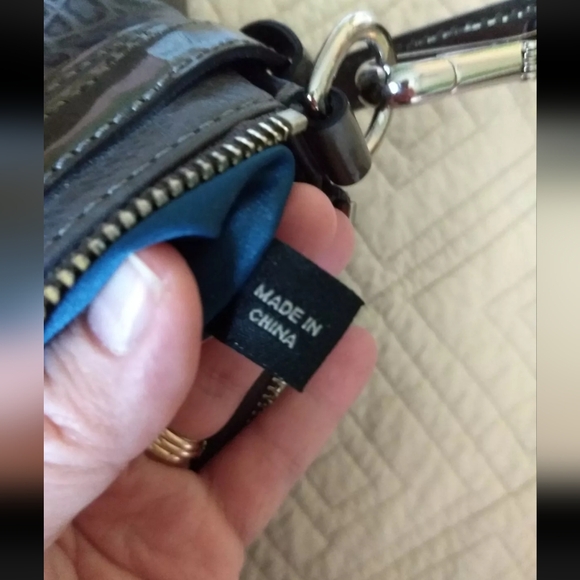 COACH Madison Lindsey Embossed Leather Crocodile Gray Bag Purse - Picture 12 of 12